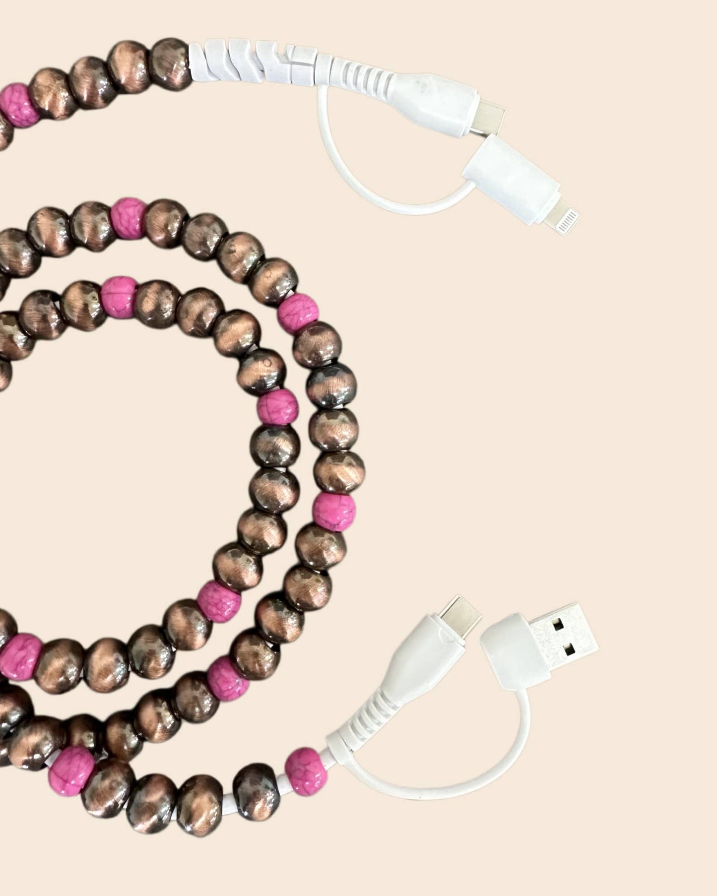 DESHENG ENTERPRISE - BEADED PHONE CHARGING CABLE 4-IN-1