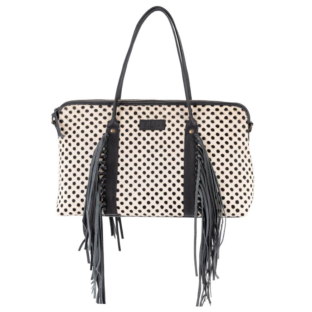 Full Grain Leather & Cowhide Weekender - Women's - Deer Print