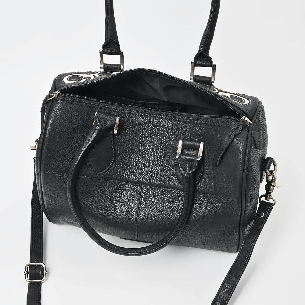 ADBGM897 Western Floral Overlay Leather Speedy Bag - American Darling