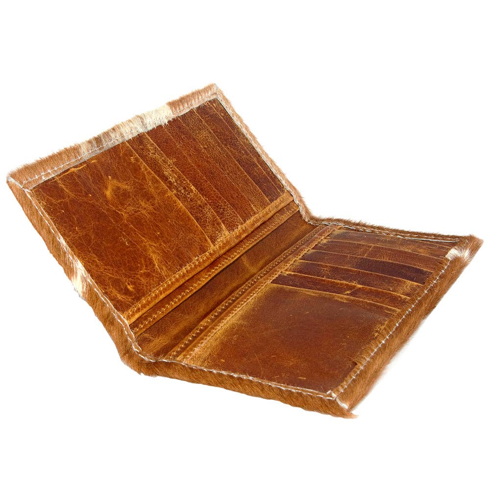 LS Western - ADBG258 American Darling Wallet Bag - Handcrafted Hair-On Cowhide & Genuine Leather Western Wallet - ADBG258TRQ