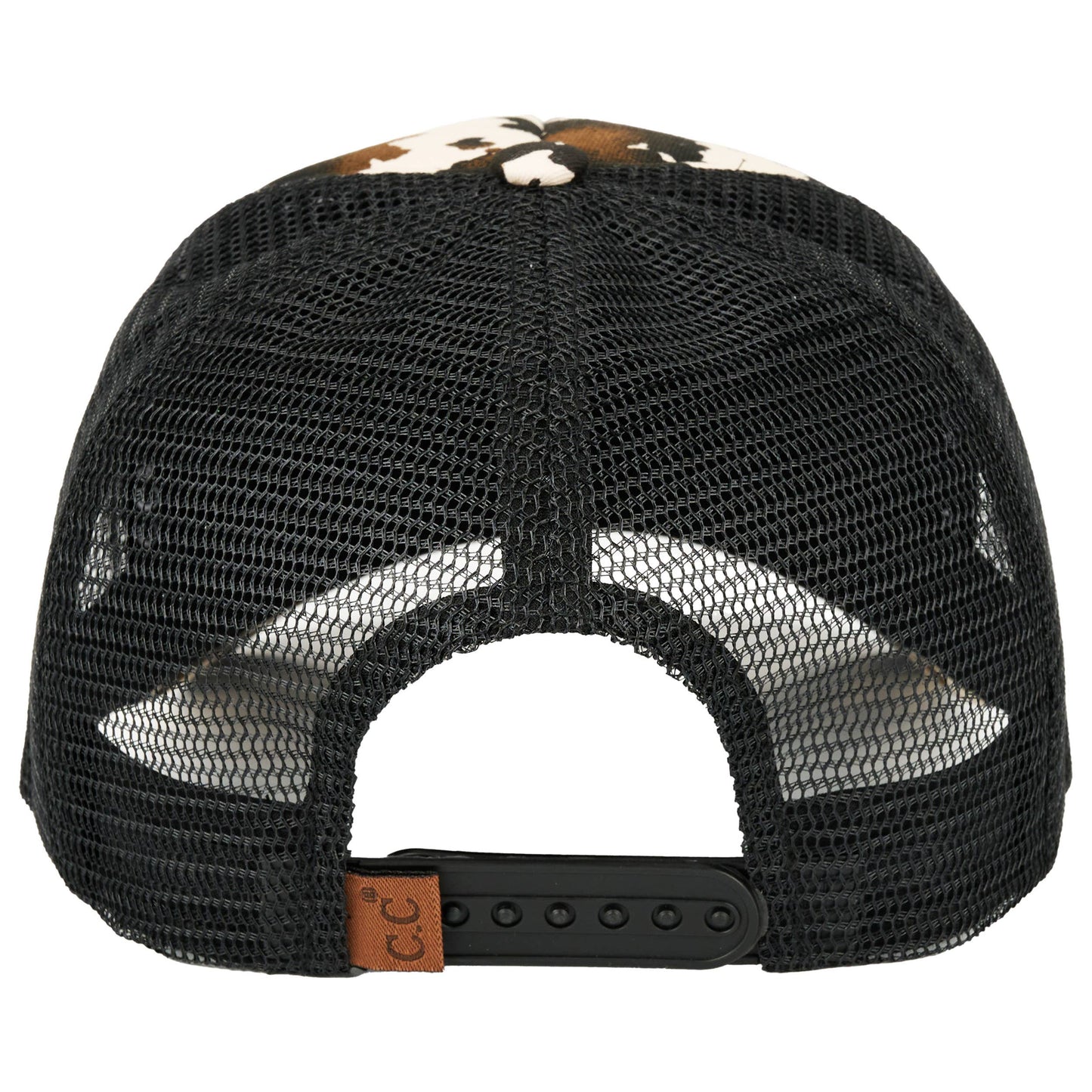 Hana - C.C Cow Pattern with Mesh Back Baseball Cap Trucker Hat - Cow