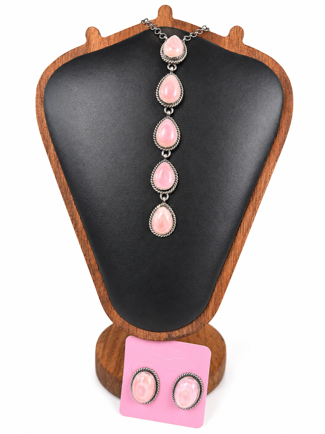 Native Pink Conch Lariat Set