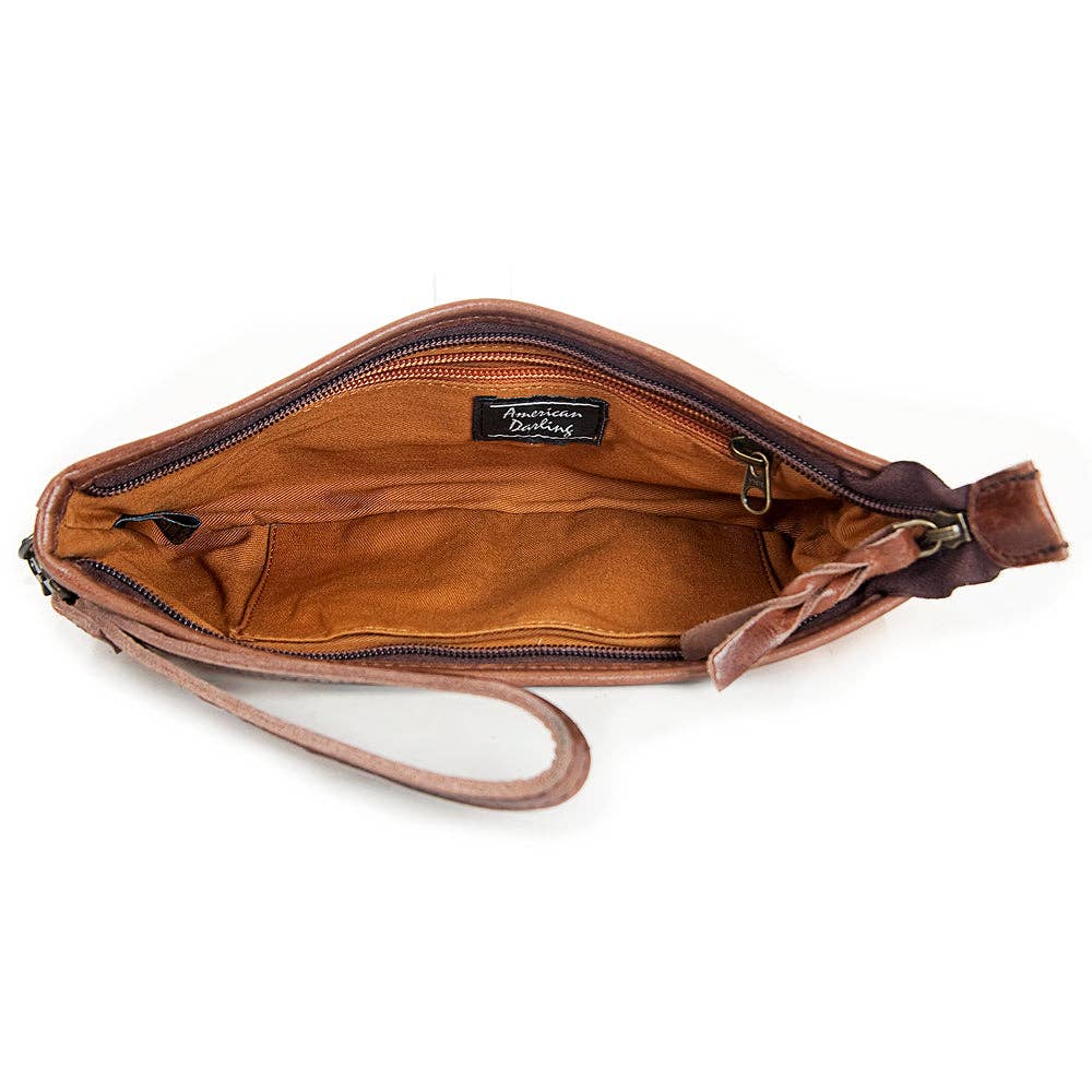 LS Western - ADBG344 American Darling Hair-On Cowhide Wristlet Bag - ADBG344ACGO