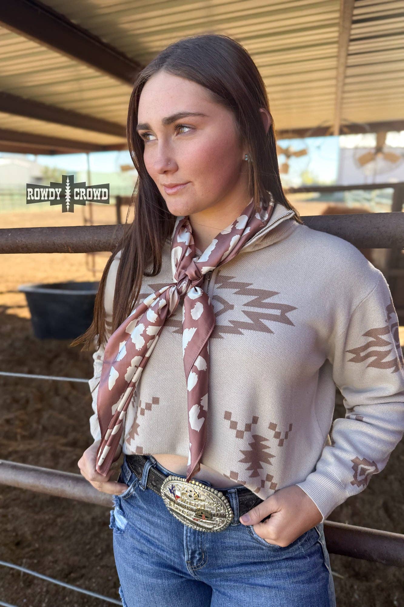Rowdy Crowd Clothing - Mocha Leopard Wild Rag