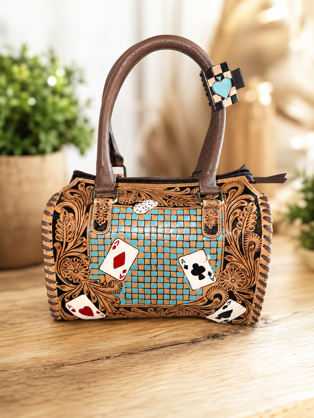 Lady Luck medium speedy handbag with crossbody strap!