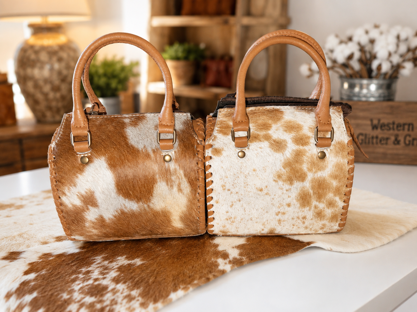Cowhide belle small speedy handbag! Pick your hide.