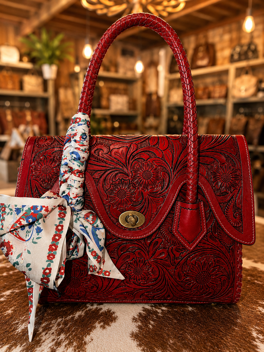 Ruby Boogie bag with shoulder/ crossbody strap and rag included!