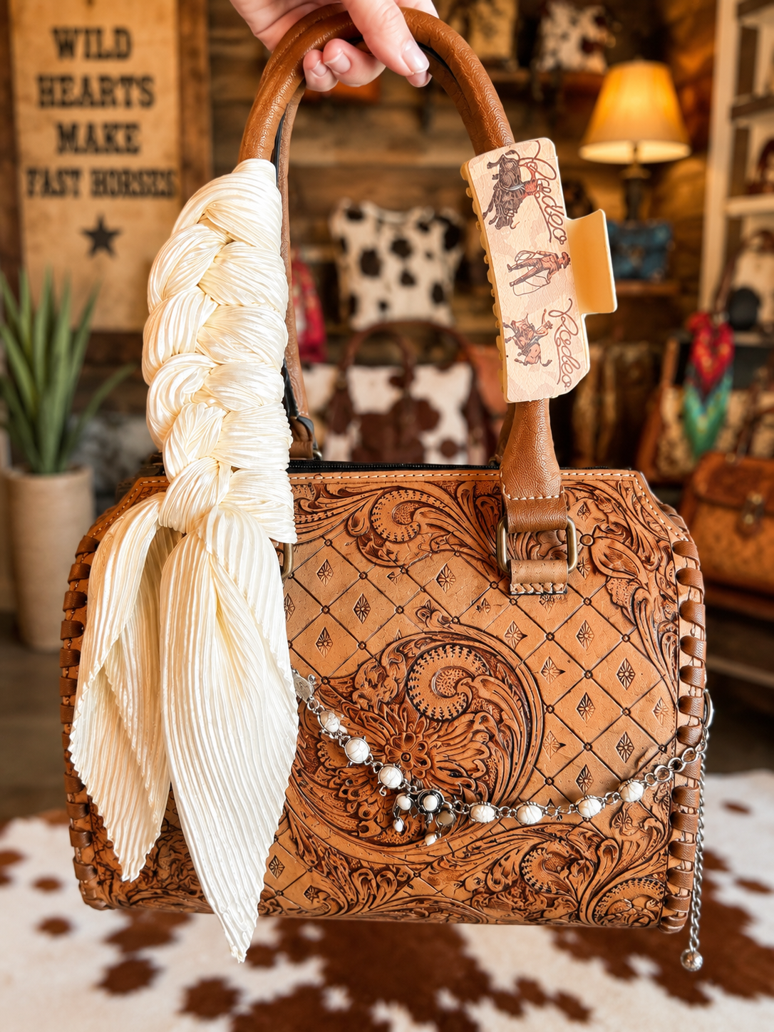 The Ivory Rose medium tooled speedy handbag!
