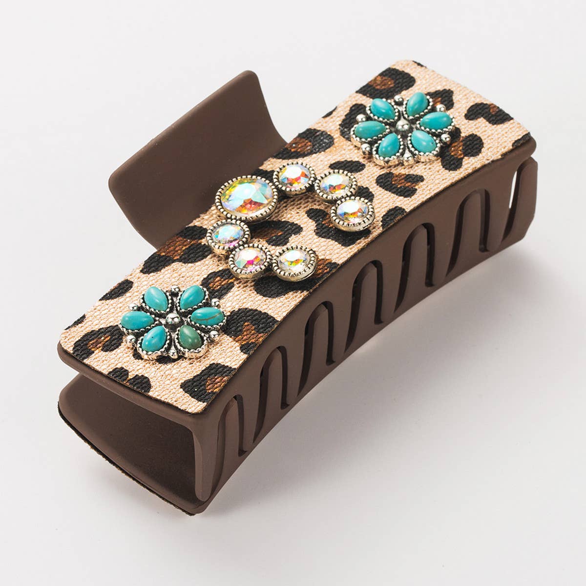 ACCITY - Antique Silver Turquoise Western Hair Claw_CWAHA1766 - White / (OS) 2
