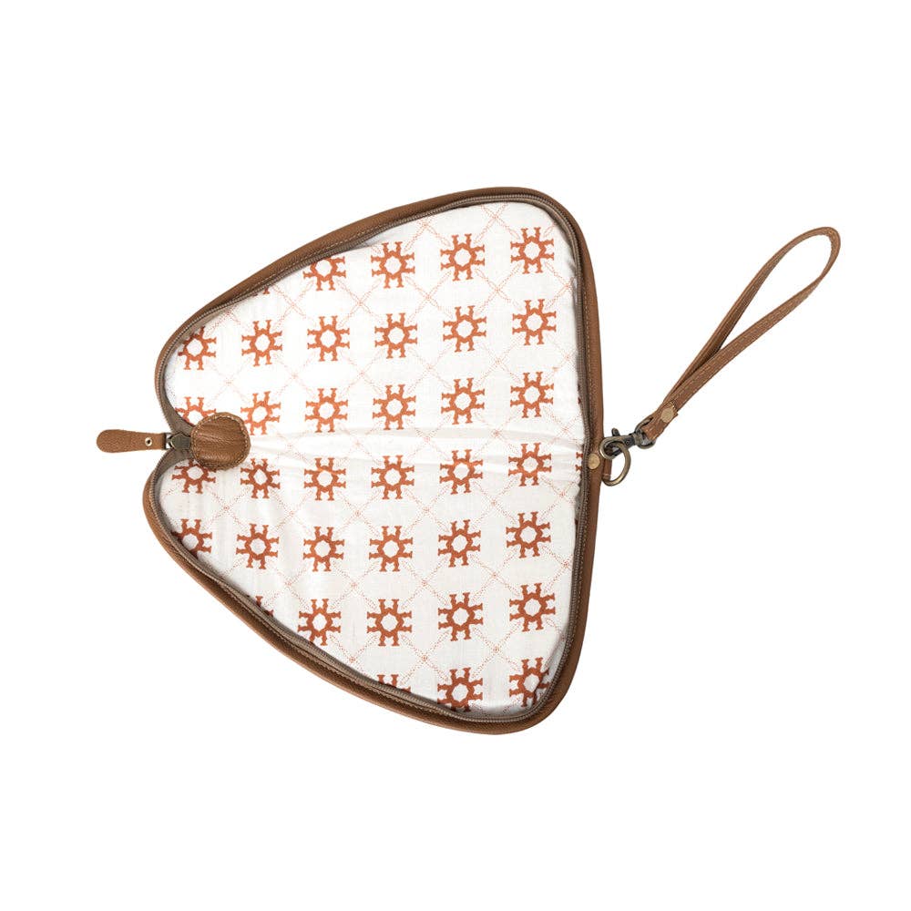 Myra Bag - Cinder Oak Handtooled Hairon Leather Gun Case in Sunlit Sand - Sunlit Sand