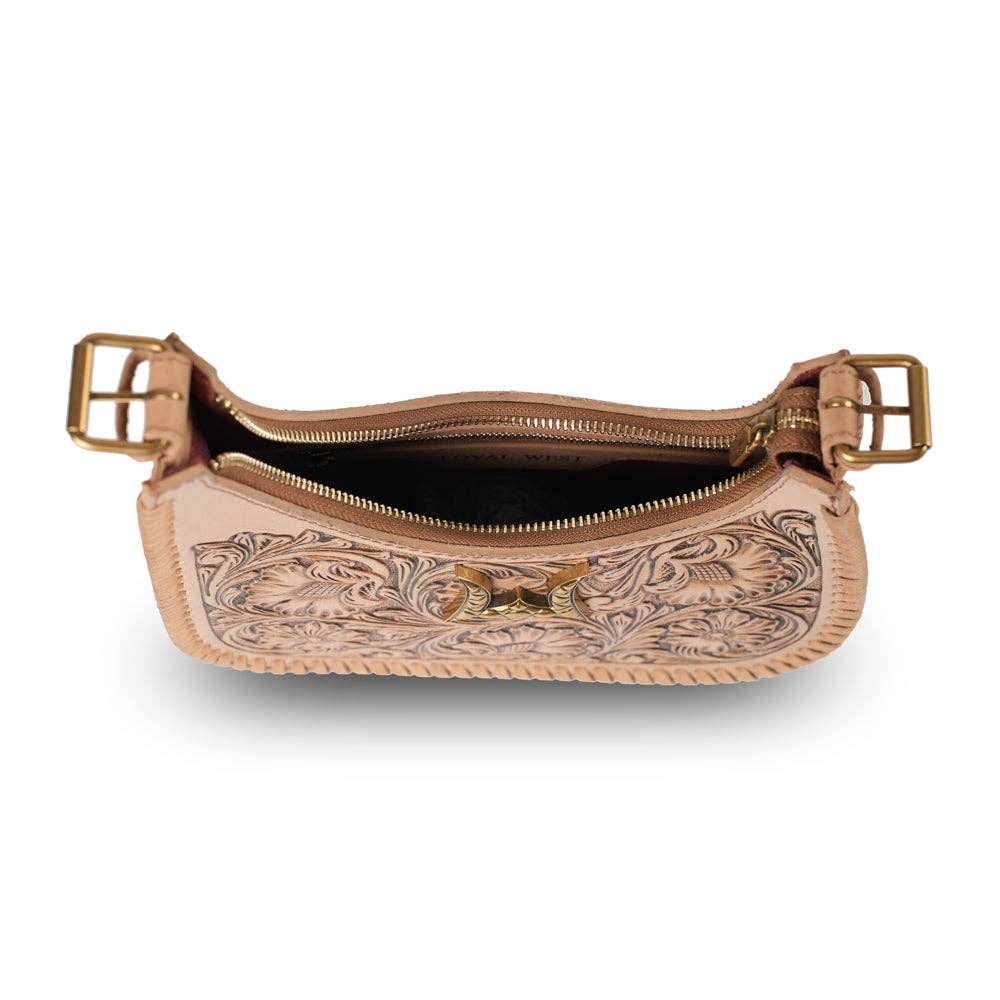 Loyal West Handtooled Dannia Medium Purse - Slant Form - Slant Form