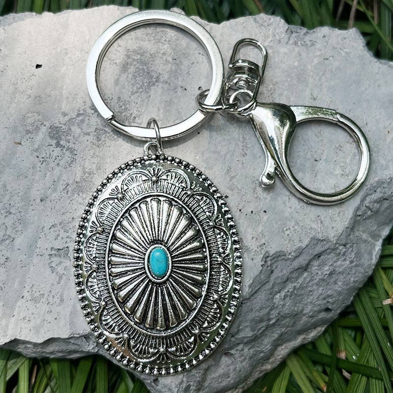 MKS America - Western Style Turquoise Keychain - Color_3 / M