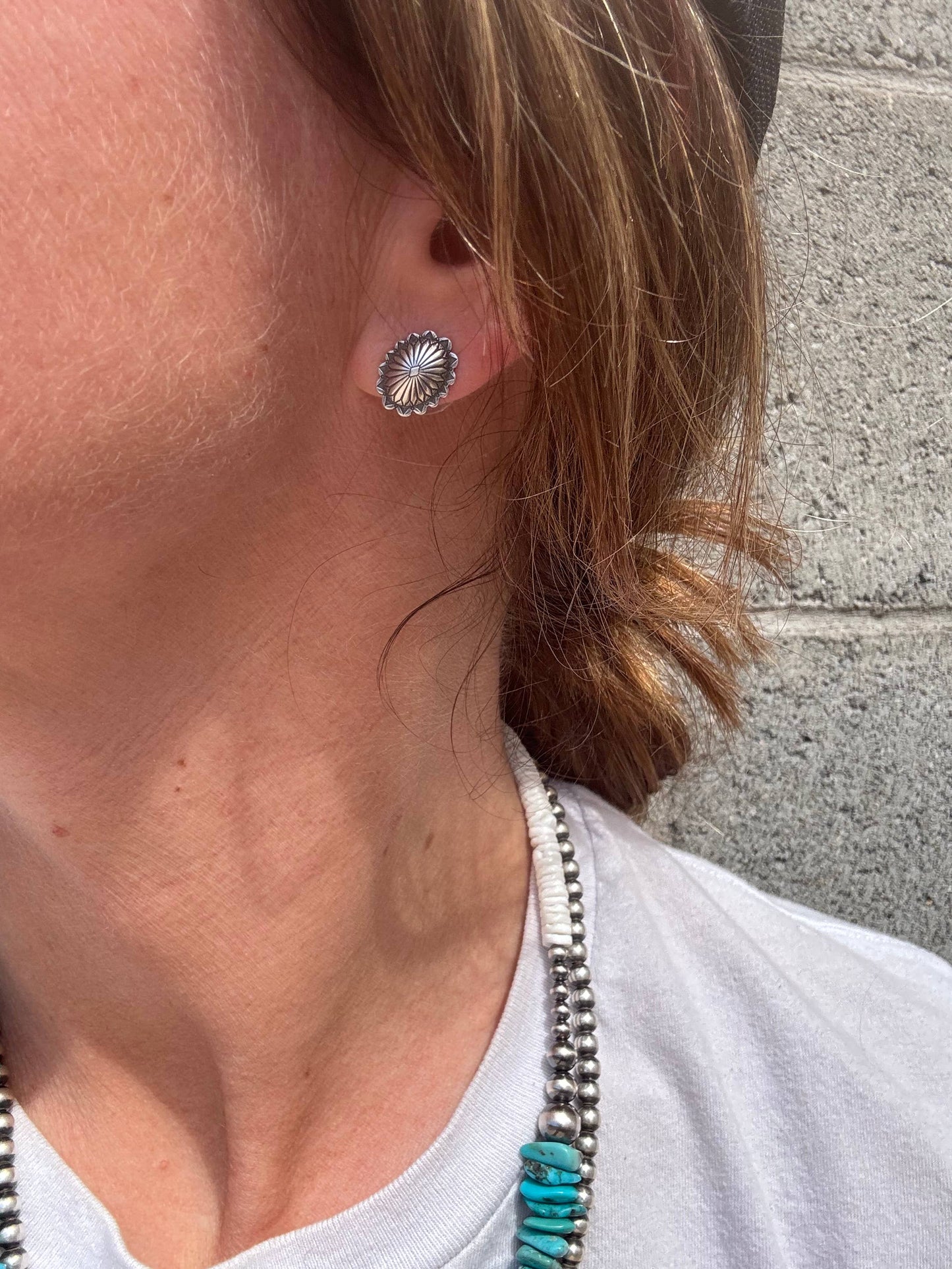 Wild Hancock Creations - Mini Concho Stud Earrings/Western Stud Earrings