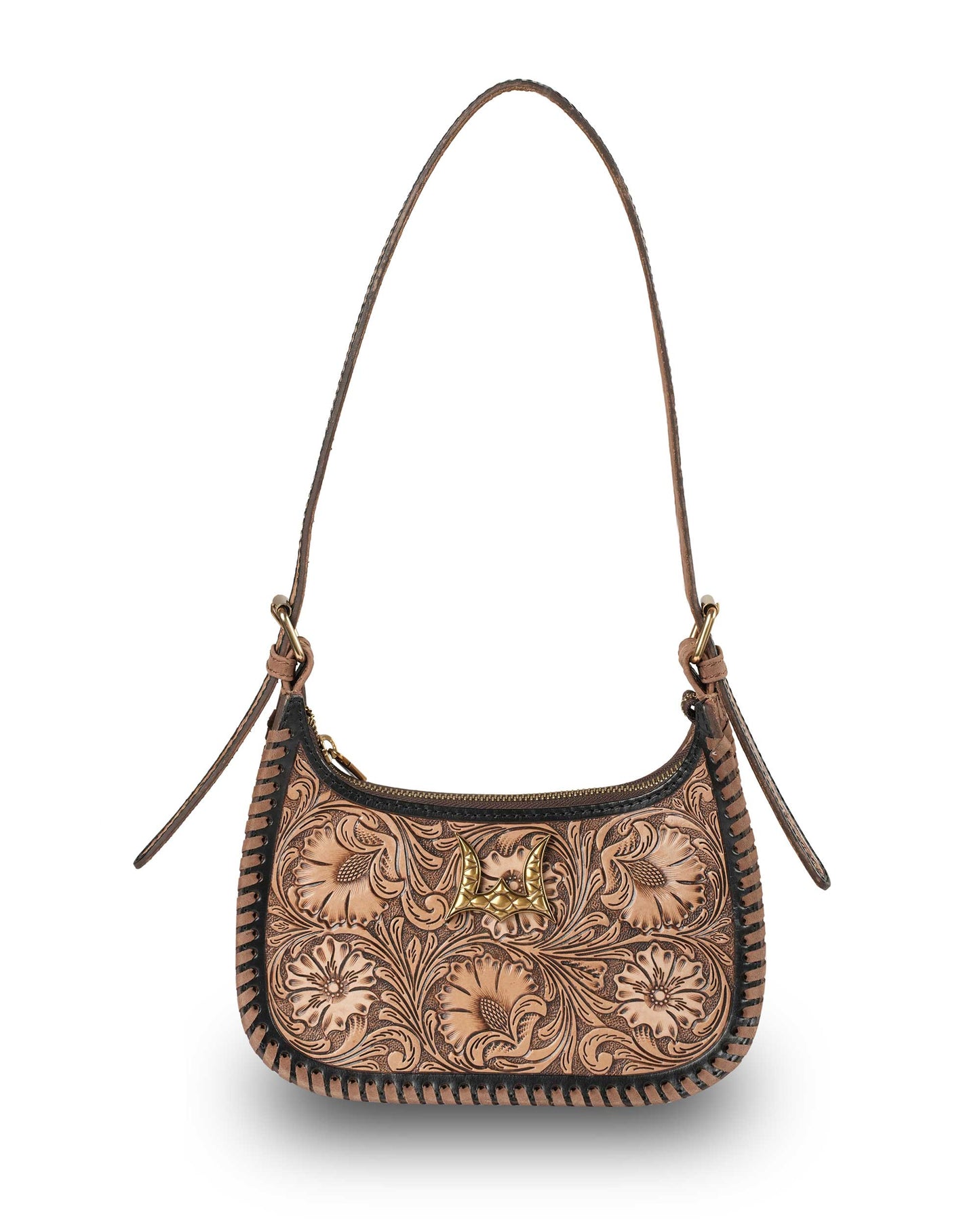 Loyal West - Handtooled Dannia Medium Purse - Distressed Brown - NaN / Distressed Brown