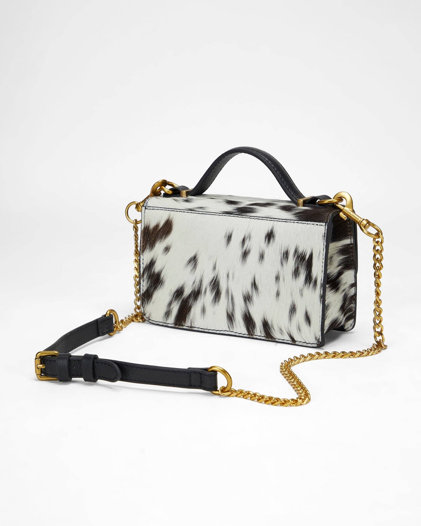 Loyal West - Valencia Leather Bag - Black & White Cowhide