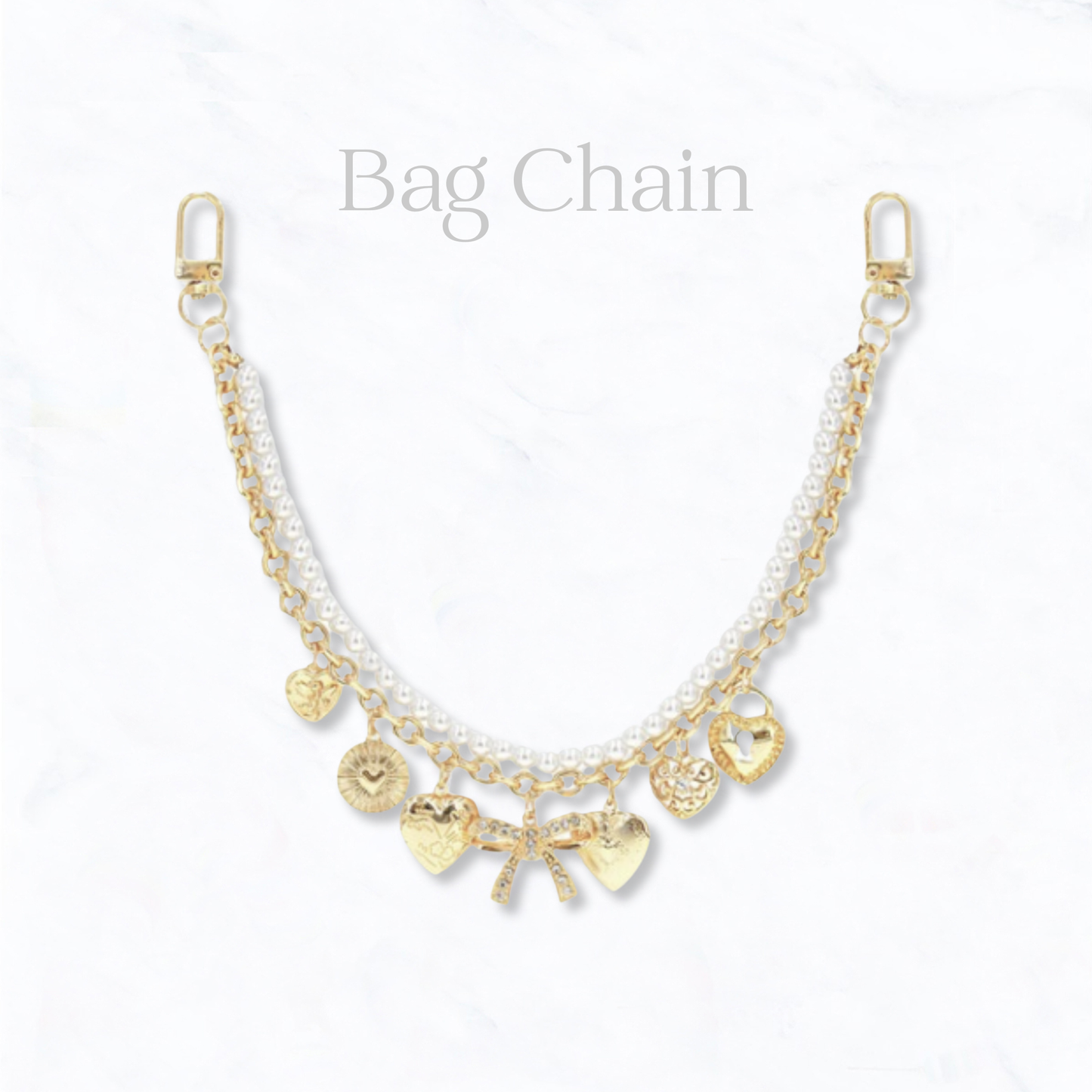 Suzie Q USA - Bow Charm Gold Bag Chain