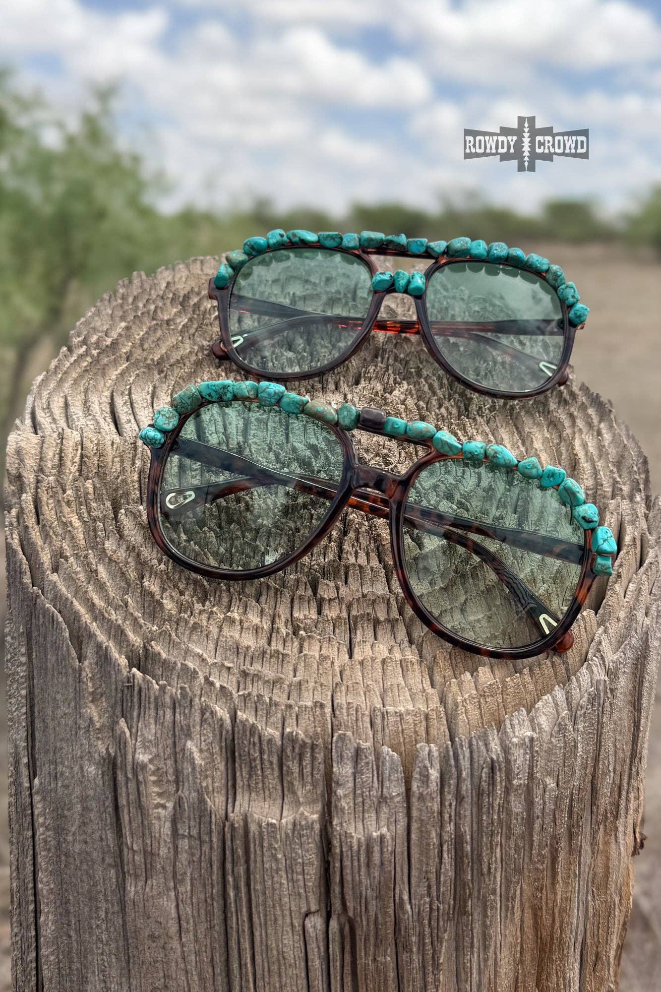 Rowdy Crowd Clothing - Sonoma Sunset Sunglasses - Turquoise Bridge