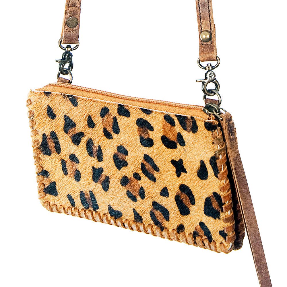 American Darling Handcrafted Braided Hair-On Cowhide Crossbody Bag - ADBG535CHEGO