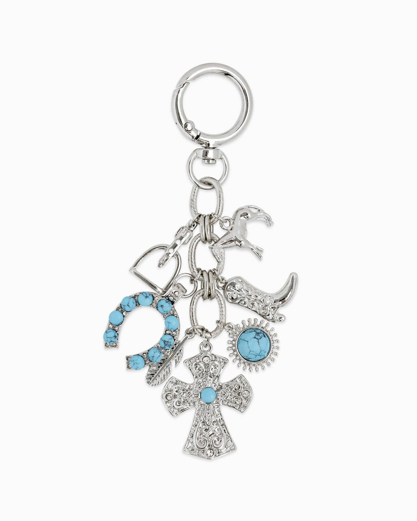Sessori - Western Boho Horseshoe Cross Bag Charm