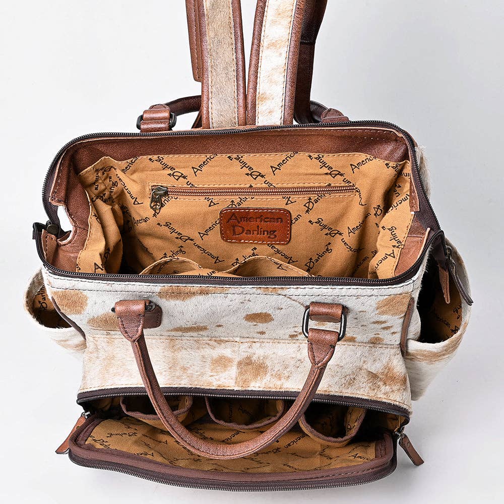 LS Western - ADBG1597 Backpack Hair On Genuine Western Leather Women Bag - ADBG1597