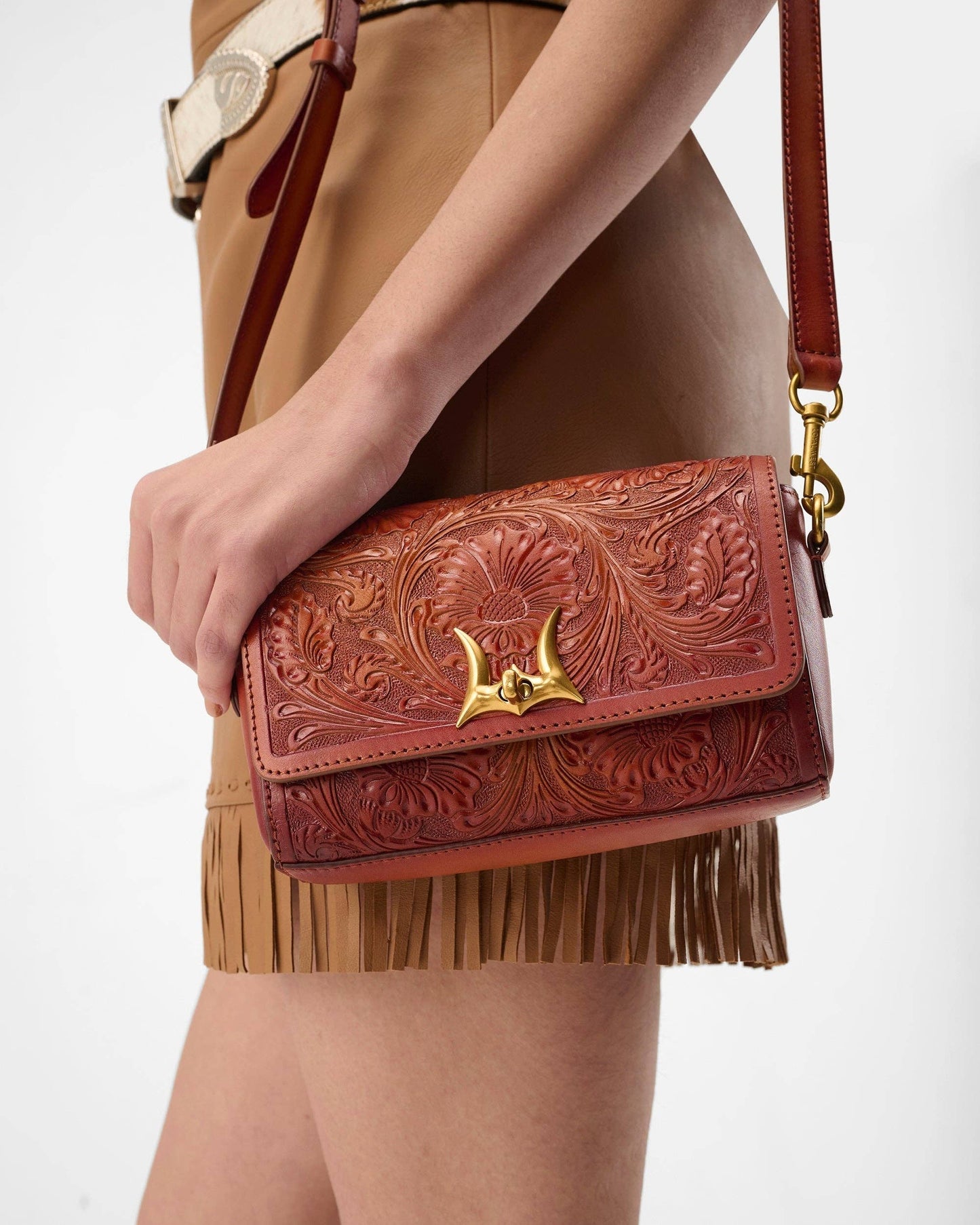 Loyal West - Savi Mini Bag In  Handtooled Leather