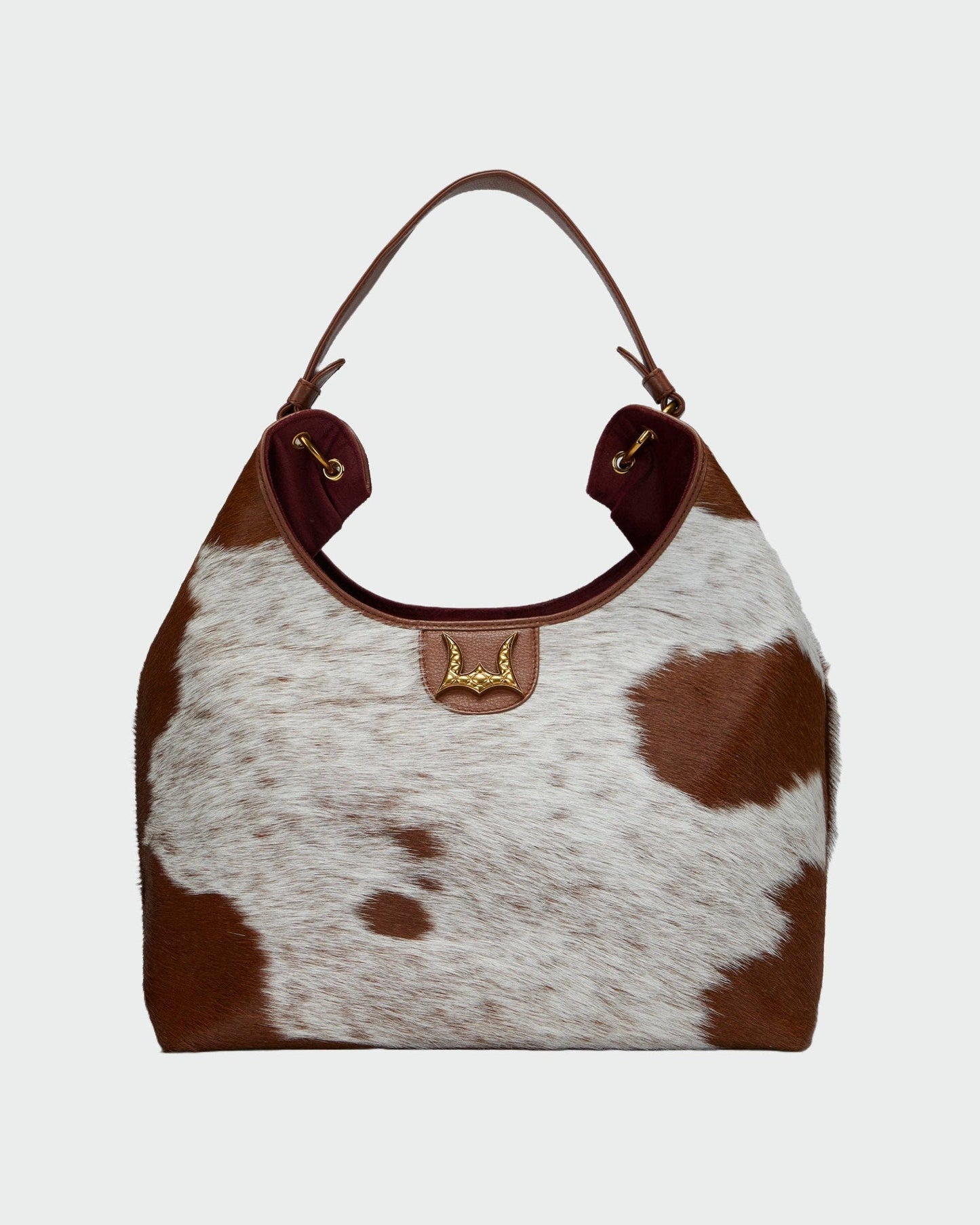 Loyal West - LW Large Purse - In Brown & White Cowhide & Calfskin - NaN / Nan / Brown & White Cowhide