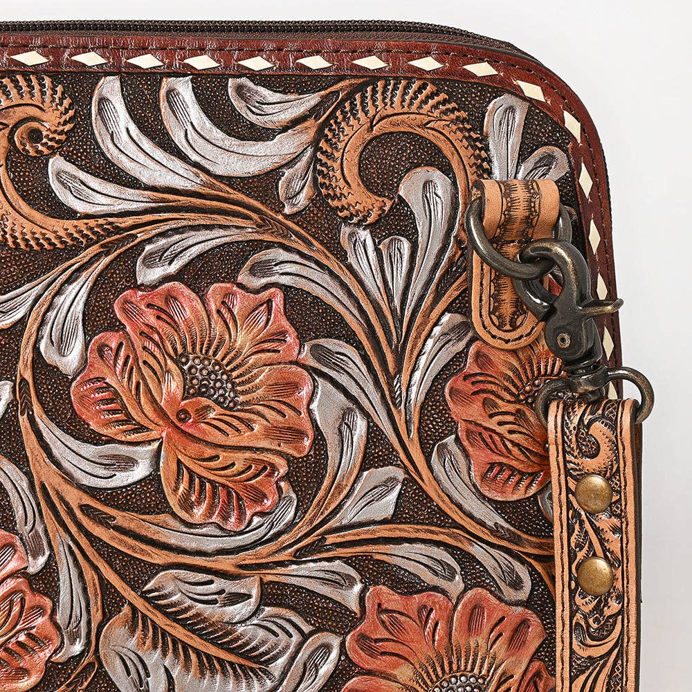 American Darling Hand Tooled Crossbody Bag | Sunflower Western Purse - ADBG1719A