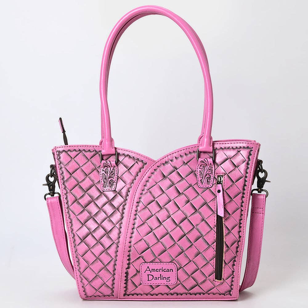 American Darling Tote Hand Tooled Genuine Western Leather Women Bag - ADBG1473C