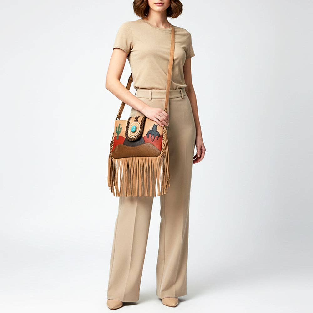 American Darling Crossbody Genuine Leather women bag western handbag purse - ADBGM467