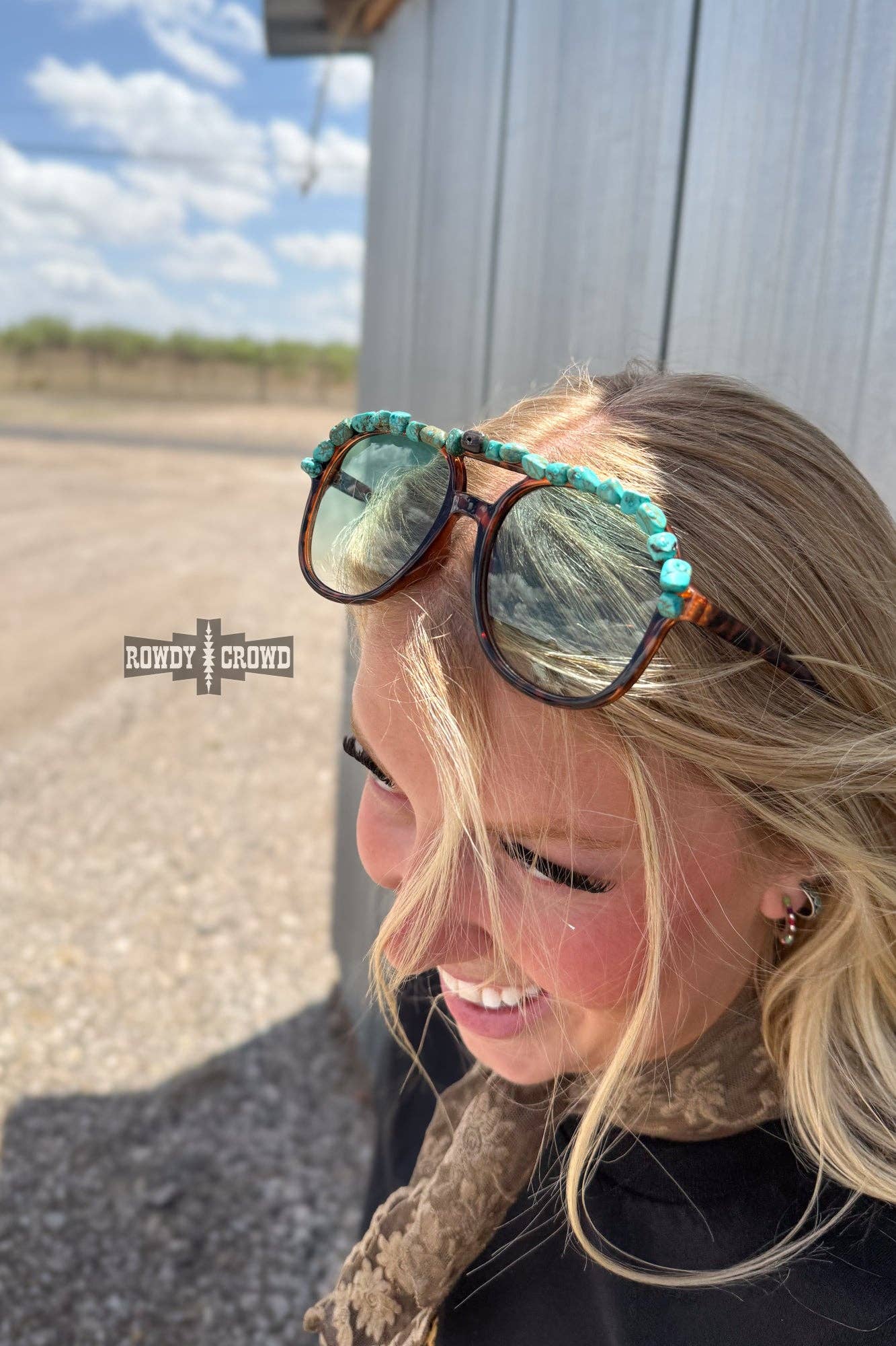 Rowdy Crowd Clothing - Sonoma Sunset Sunglasses - Turquoise Bridge