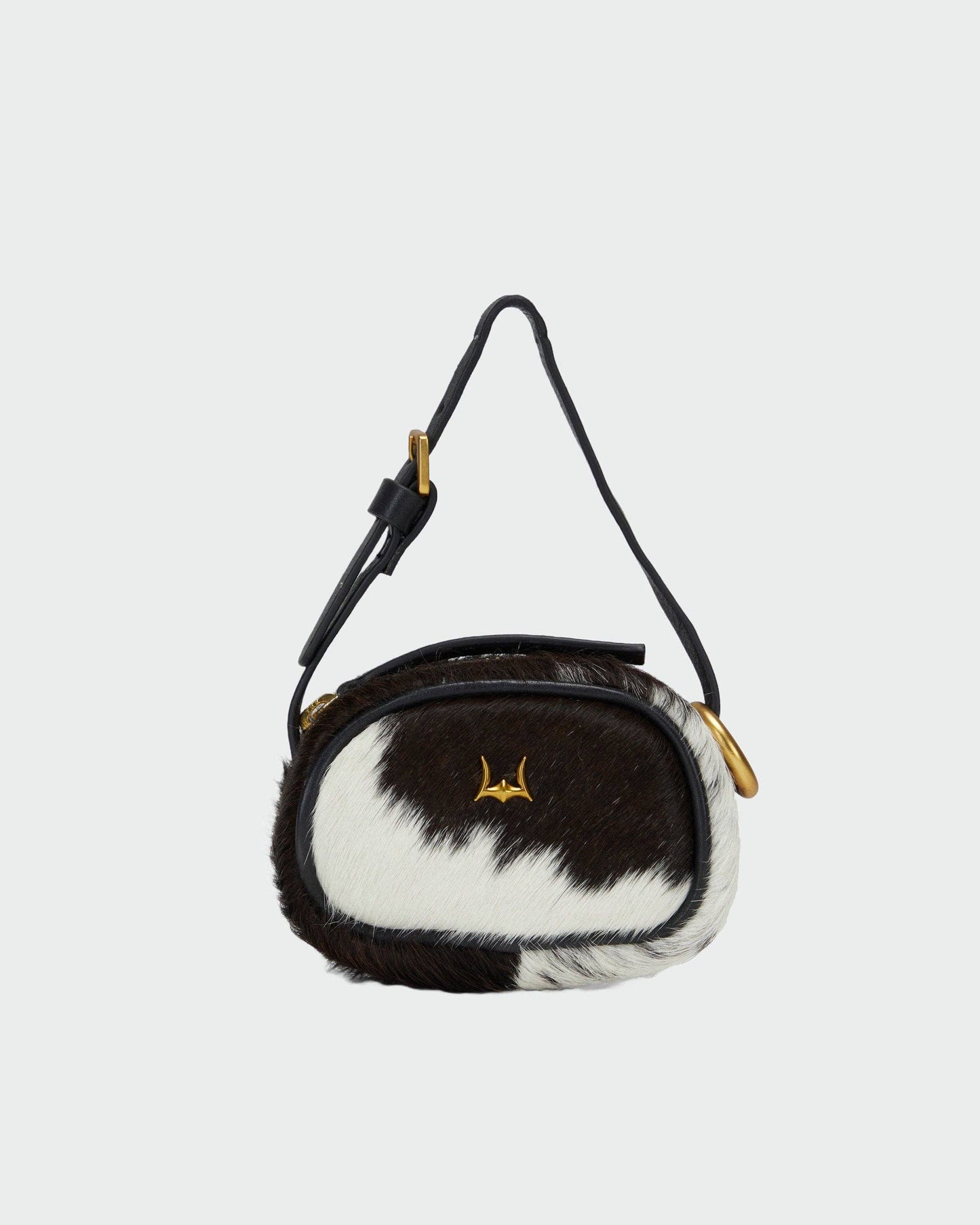 Myra Bag - Loyal West Sophia Micro Bag Charm In Black & White Cowhide - Single