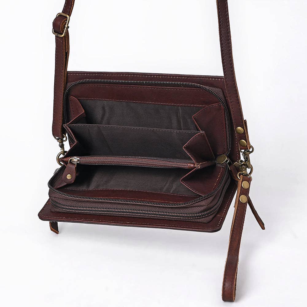 LS Western - ADBGM169 Organiser Genuine Western Leather Women Bag Jacey - ADBGM169AI