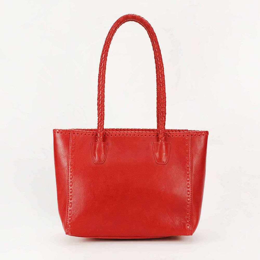 Myra Bag - Loyal West Drover Medium Bag Red - Red Handtooled Leather And Calfskin / Single