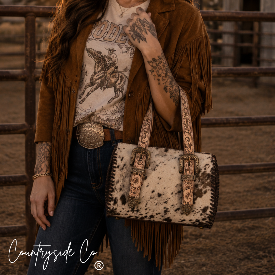 Countryside Co. - Barrel Racer Cowhide Soft Speedy Bag