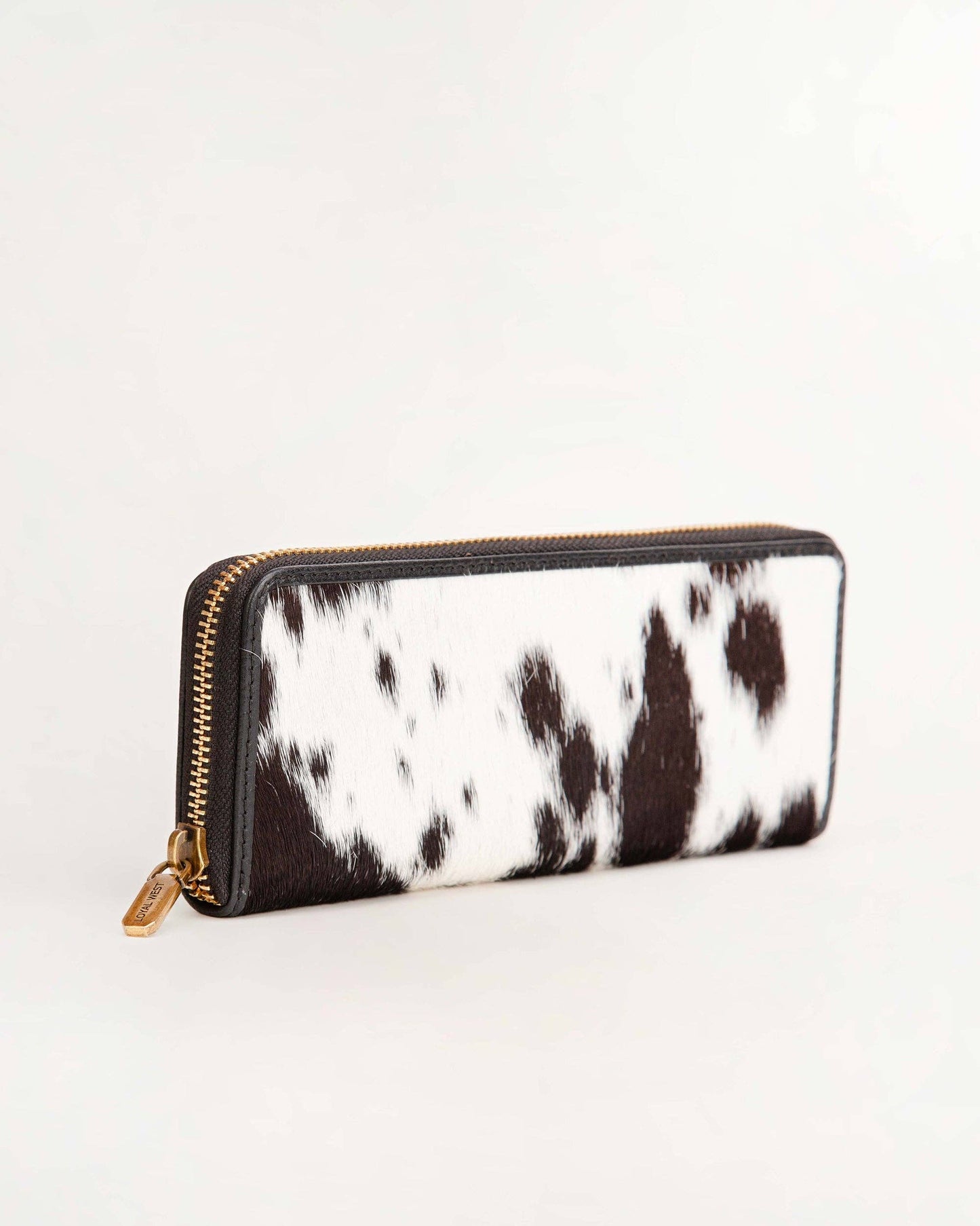 Loyal West - Ranch Road Cowhide Jewellery Case - Letter / BLACK & WHITE COWHIDE