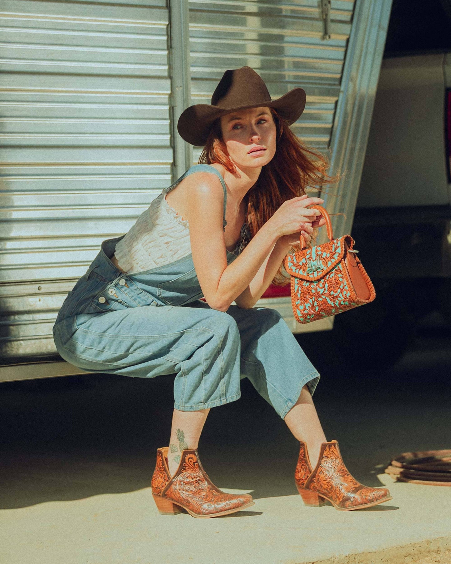 Loyal West - Leon Mini Handle Purse - Whiskey & Water