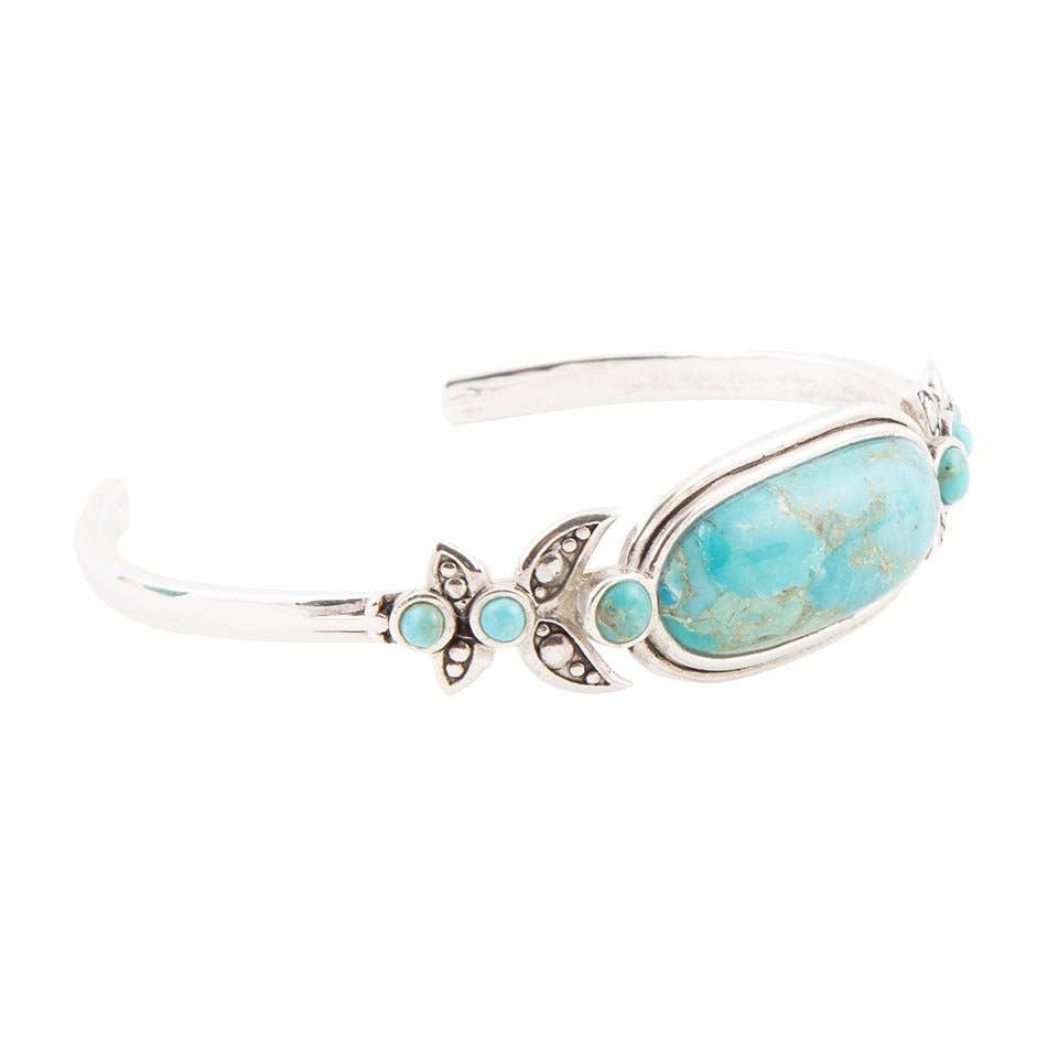 Barse Jewelry - Emile Blue Turquoise Silver Cuff Bracelet
