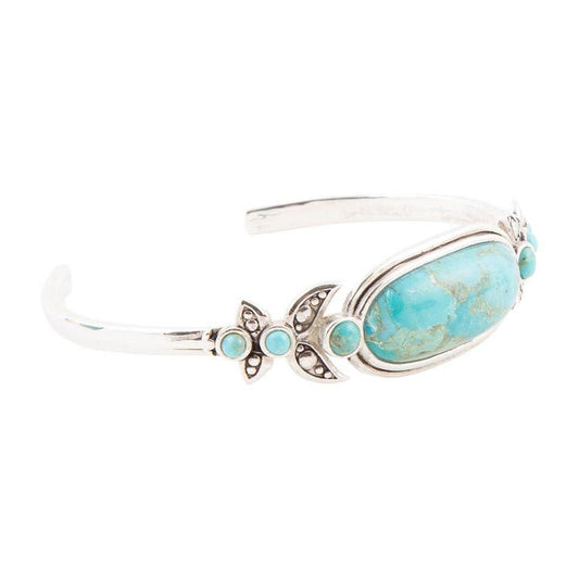 Barse Jewelry - Emile Blue Turquoise Silver Cuff Bracelet