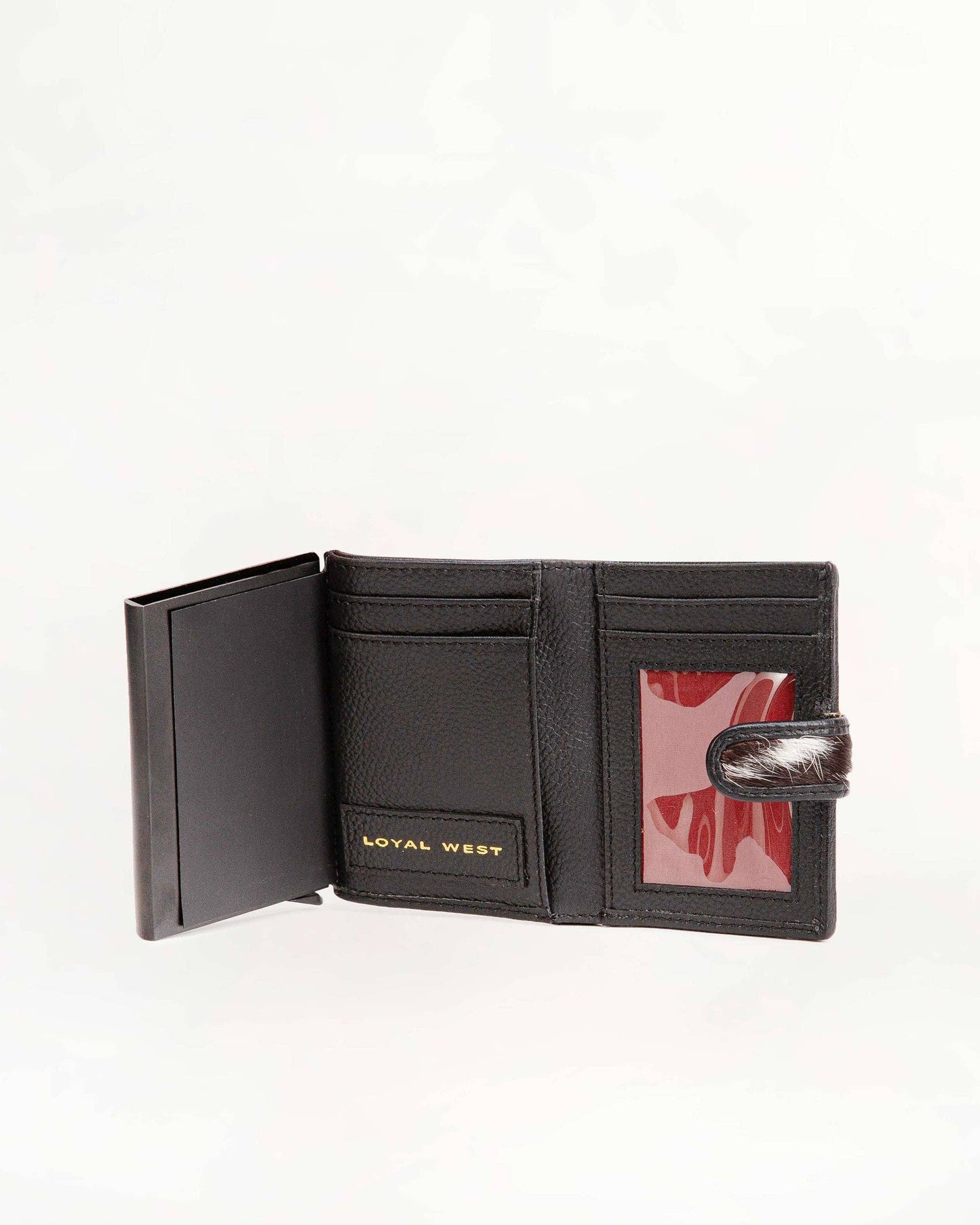 Loyal West - My Prairie Credit Card Holder - Nan / BLACK AND WHITE COWHIDE