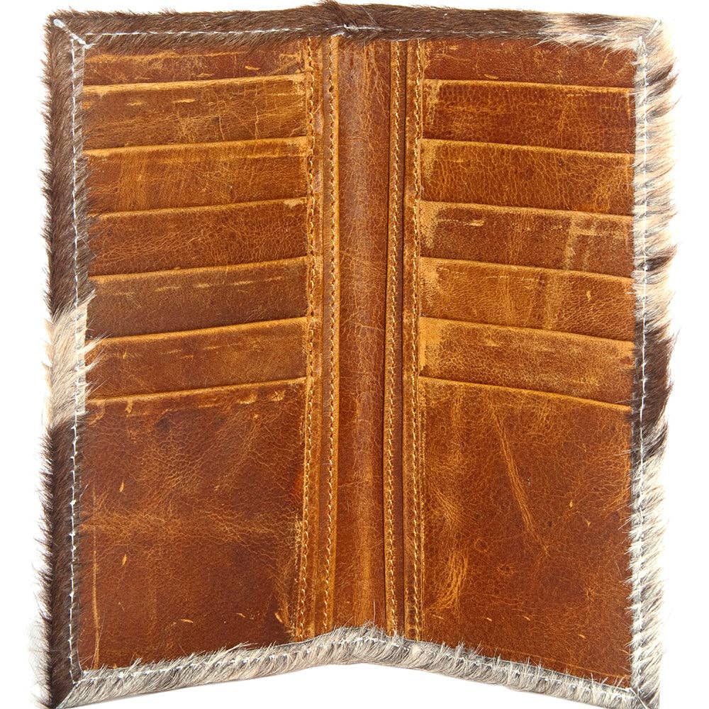 LS Western - ADBG258 American Darling Wallet Bag - Handcrafted Hair-On Cowhide & Genuine Leather Western Wallet - ADBG258TRQ