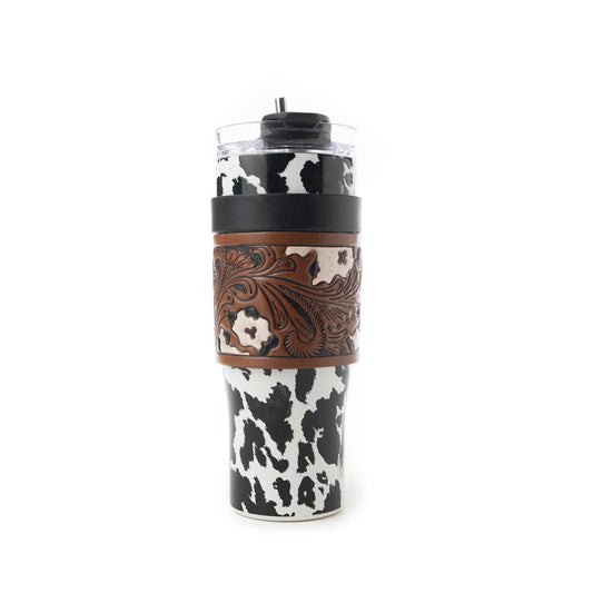 Myra Bag - Wide Wyoming Tumbler In Black and White - WITH TOOLING