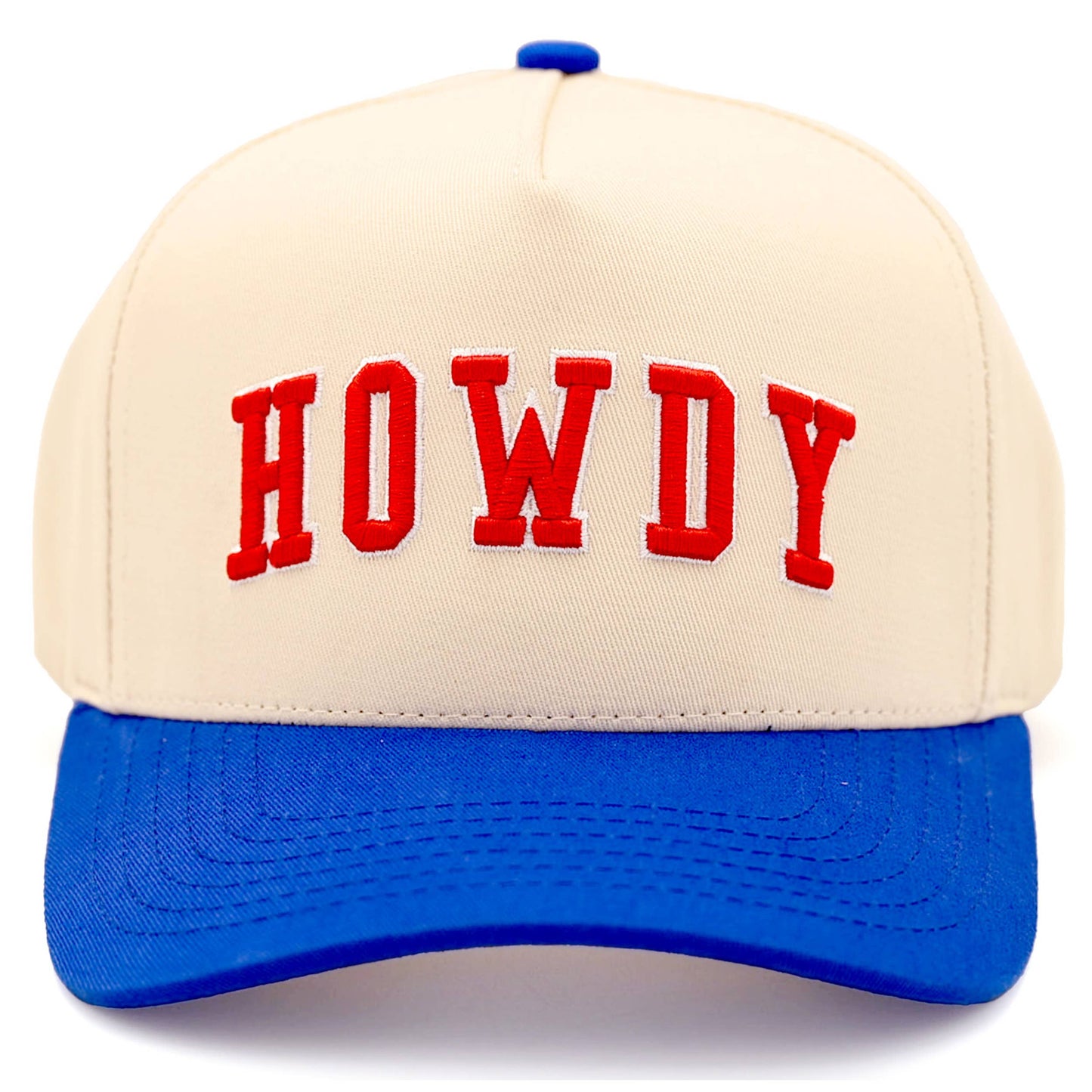 Hana - C.C HOWDY Letter Embroidered Two Tone Trucker Cap - Black