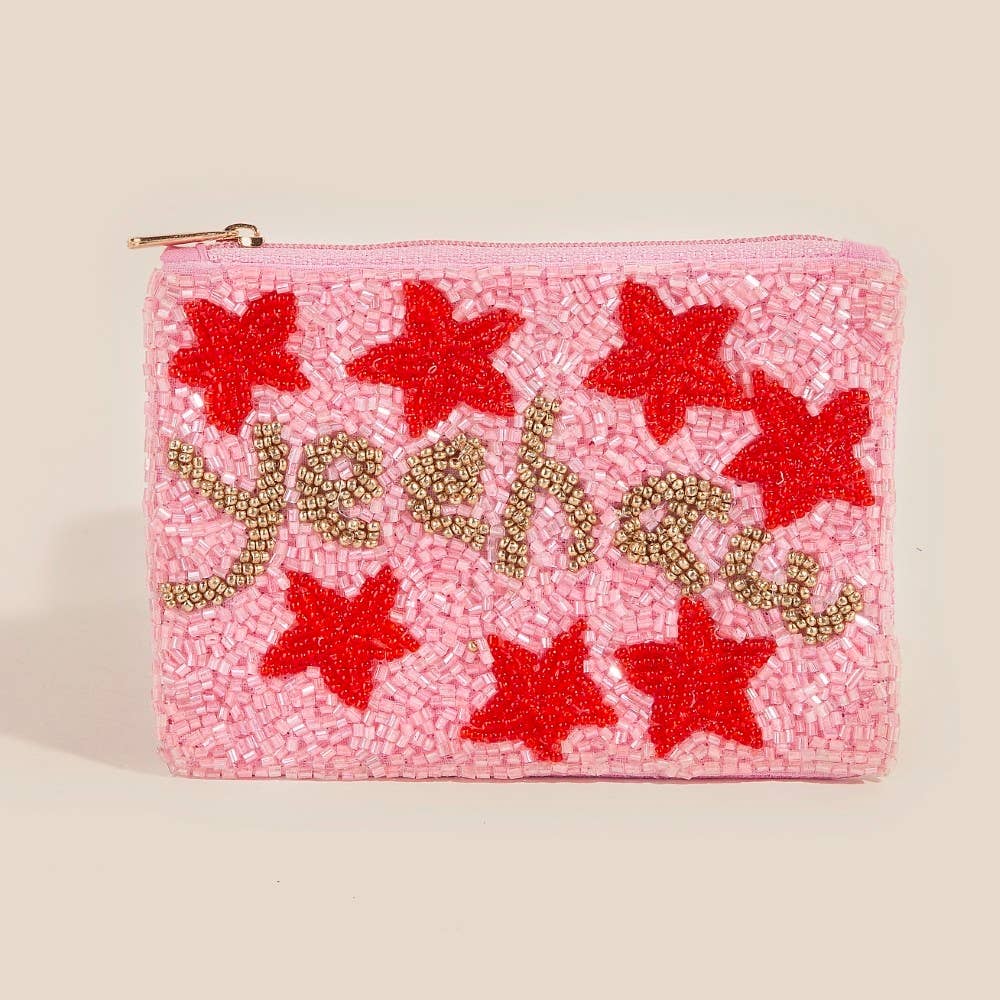 Anarchy Street - Yeehaw Stars Seed Beaded Coin Purse - MULTI