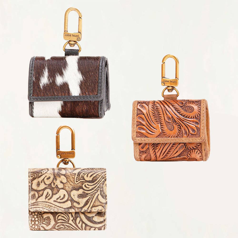 Myra Bag - Loyal West Gloriana Clip On Bag Charm Black And White - Black And White Cowhide / Single