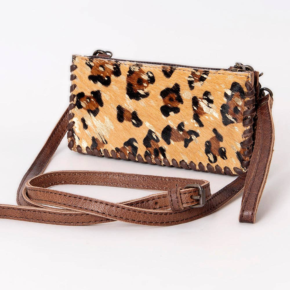 American Darling Handcrafted Braided Hair-On Cowhide Crossbody Bag - ADBG535CHEGO