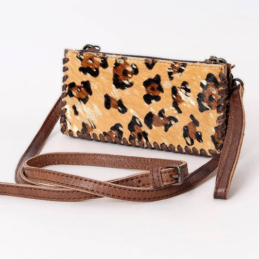 American Darling Handcrafted Braided Hair-On Cowhide Crossbody Bag - ADBG535CHEGO