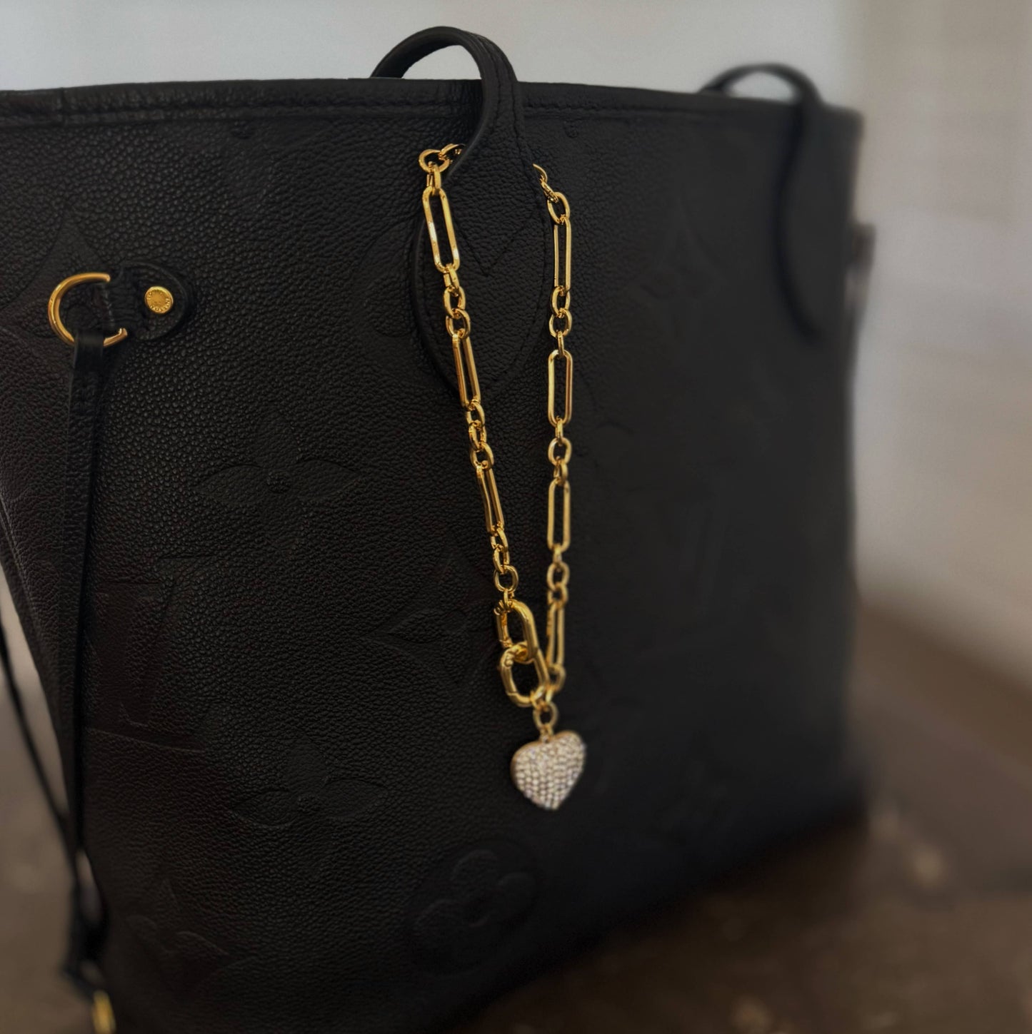 Ellison+Young - Sparkly Big Heart Bag Charm