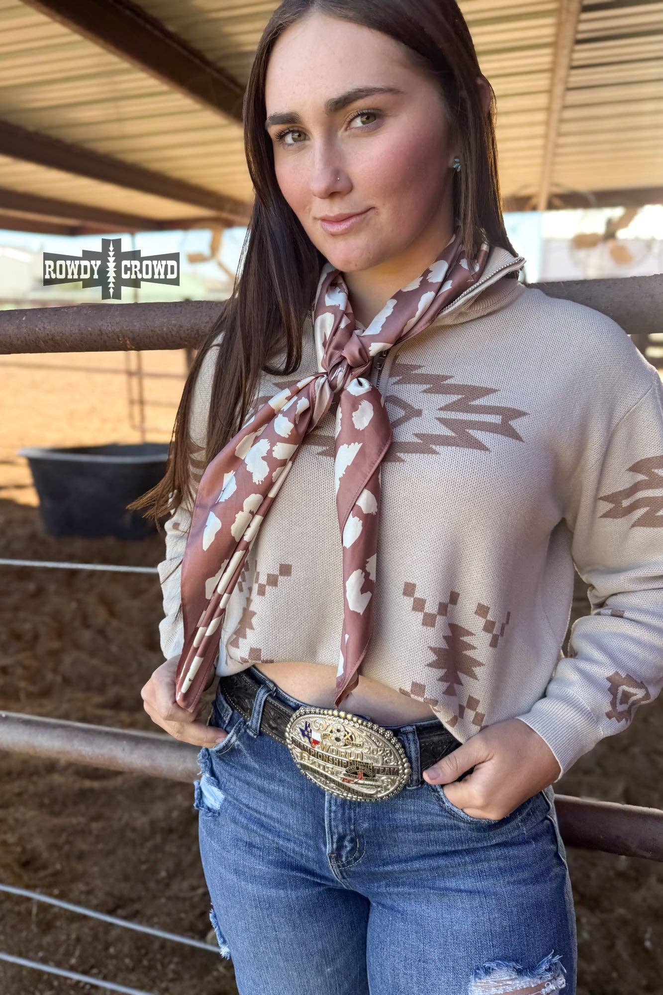 Rowdy Crowd Clothing - Mocha Leopard Wild Rag