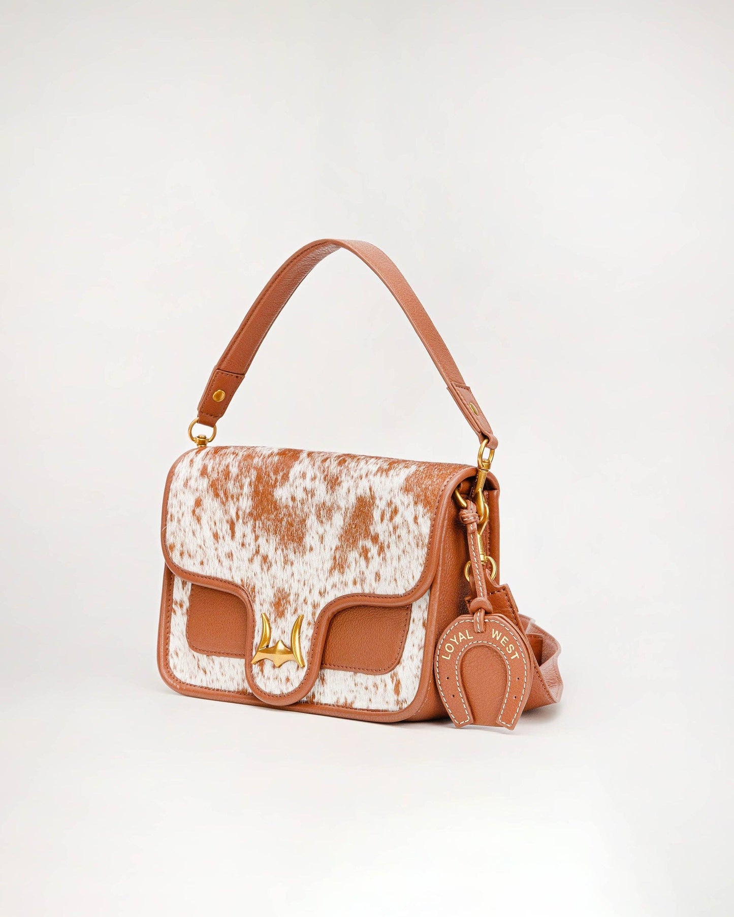 Loyal West - Shell Medium Purse – Brown & White
