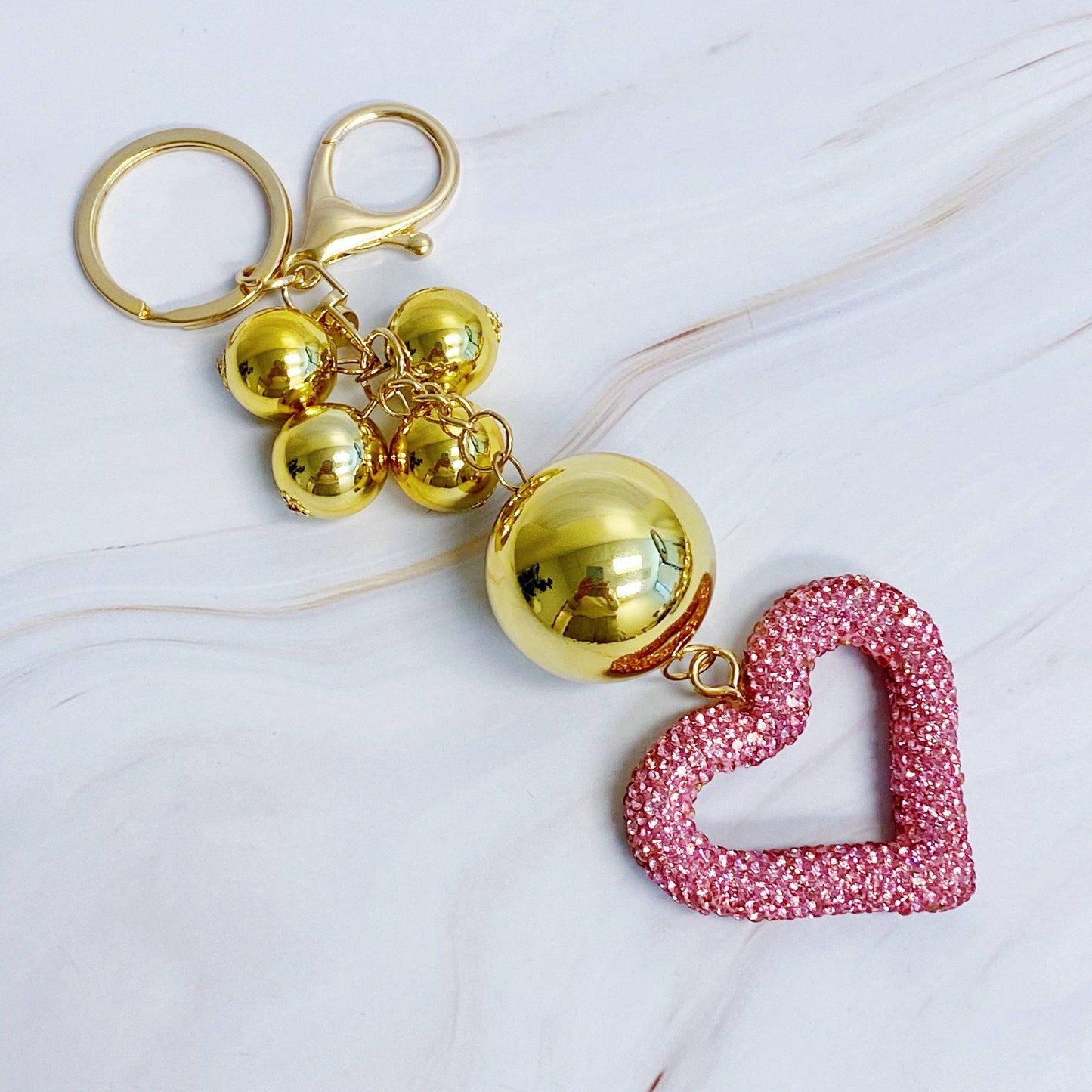 Ellison+Young - It Girl Glam Heart Bauble Key Chain
